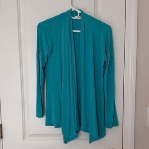 Teal Open Front Women's cardigan. Size small. Long sleeve. Like new.